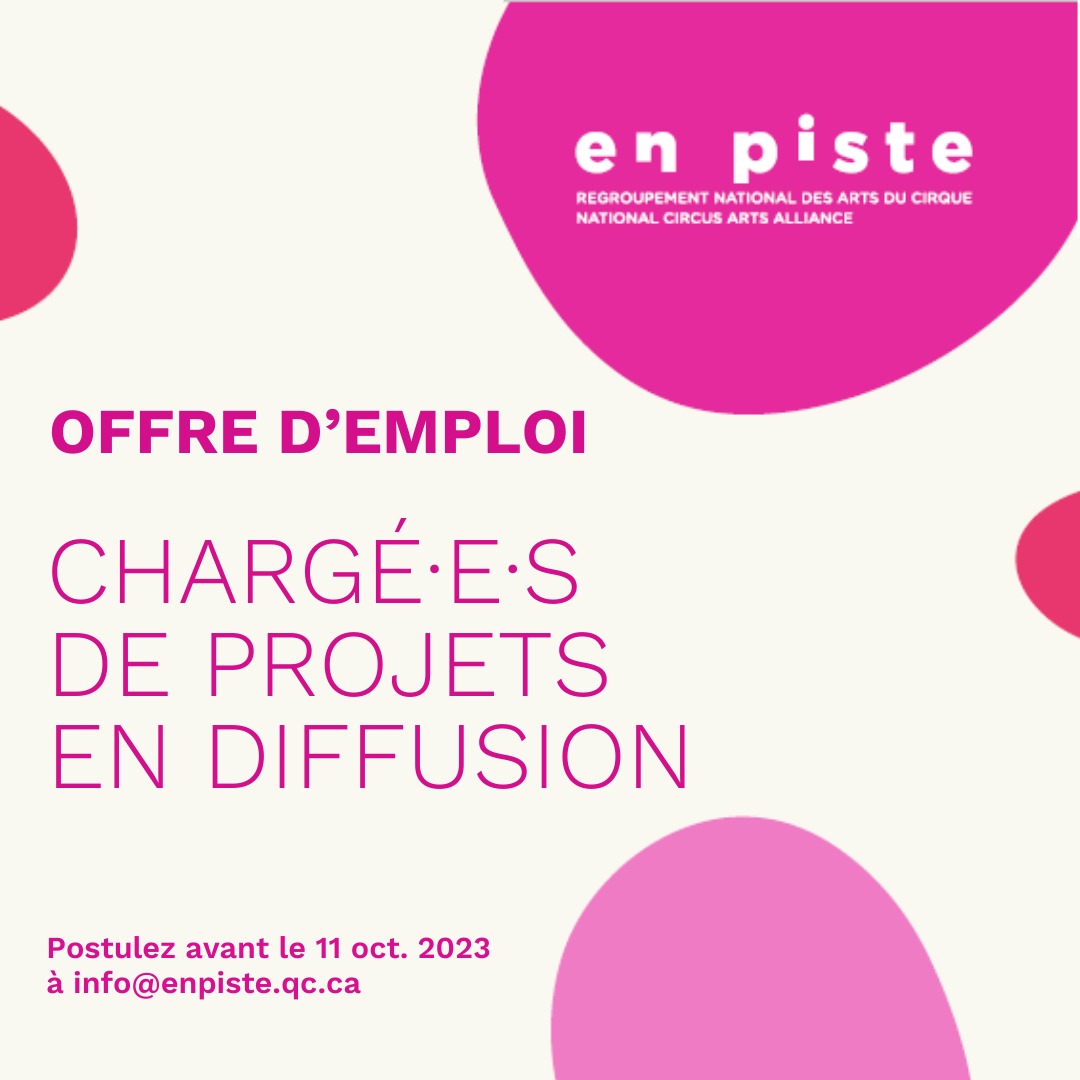 OFFRE D’EMPLOI  / CHARGÉE DE PROJETS À LA DIFFUSION